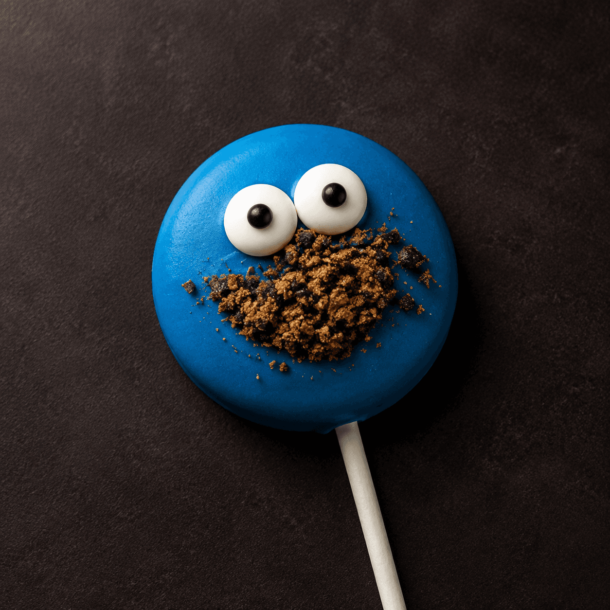 Cookie Monster cake pop
