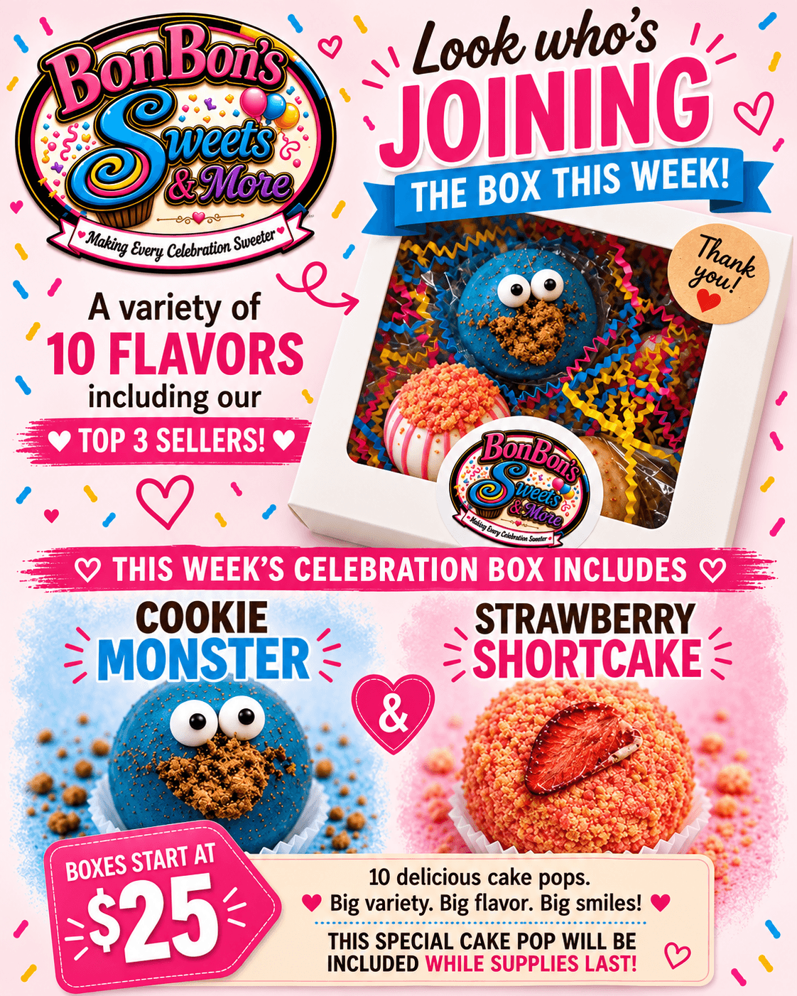 Celebration Box — this week’s announcement from Bon Bon’s
